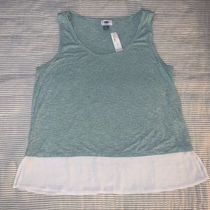 NWT Old Navy mixed media knit tank - Size L